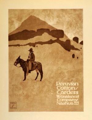 1920 Ludwig Hohlwein Poster Lithographs and Gravures Peruvian Cotton